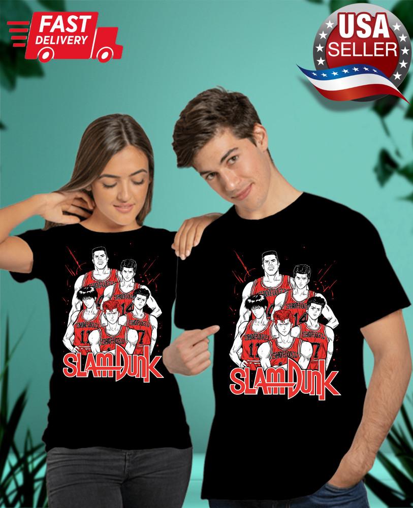 

Basketball Slam Dunk Team T-Shirt ,t shirts Anime Manga Black Tshirt 2023 4XL