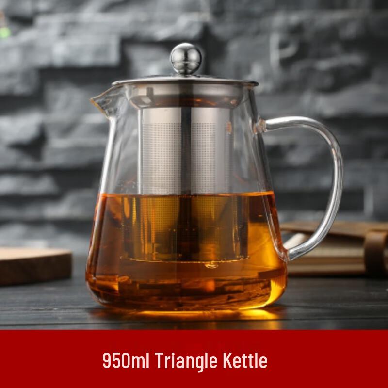 Heat-Resistant Glass Teapot with Stainless Steel Infuser