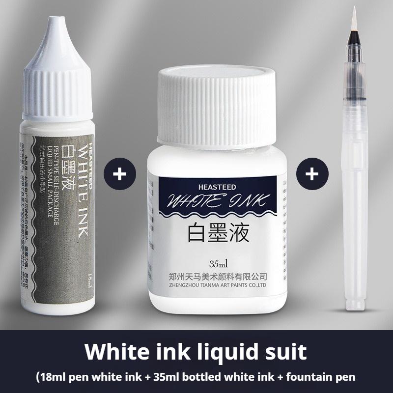 White High-gloss Watercolor Ink 18/35ML Opaque White Ink Hand-painted Comic Pigment for Art Painting Highlights Corrections