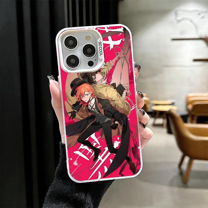 

Bungo Stray Dogs Двойной Черный Мягкий Чехол для Телефона для iPhone 15 16 17 Pro Max 17Air 16E 14 Plus 13 12 Mini Ударопрочный Задний Чехол iPhone 15 Pro Max
