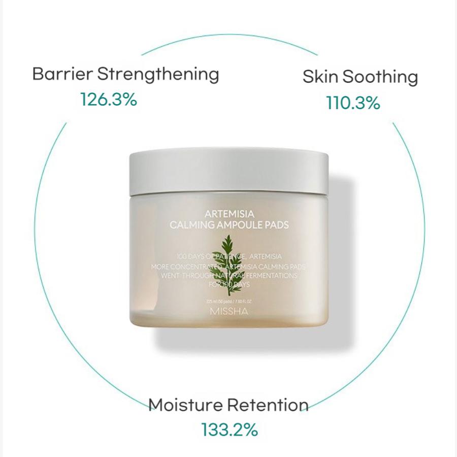MISSHA Artemisia Calming Ampoule Pads 50 Sheets
