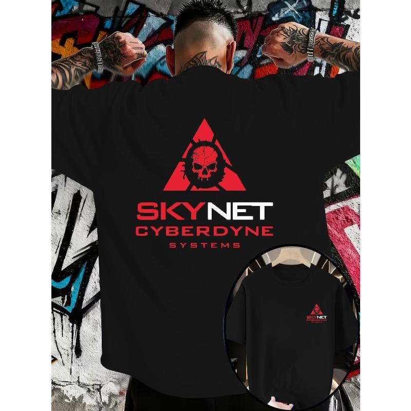 European Size Fun Creative Double-Sided Print Pattern Men S Round Neck Short Sleeve T-Shirt,  Fabric Summer Trendy Fashion Short Sleeve S