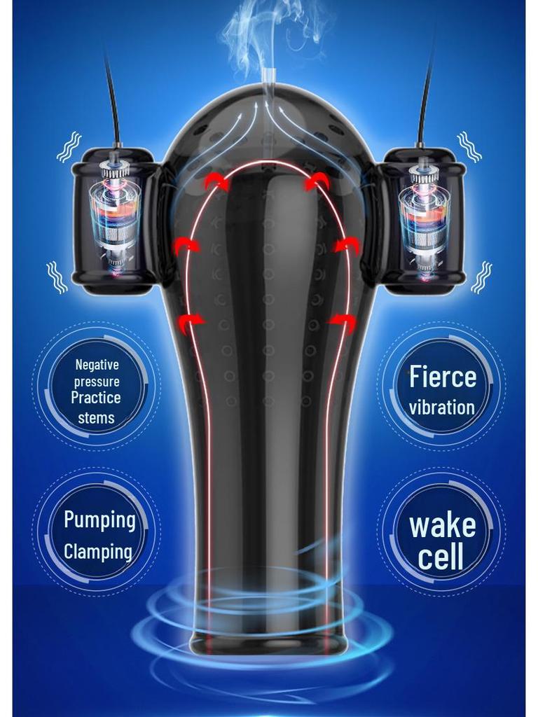 Odolný pánský vibrační penisový trenažér a uzamykací kroužek na spermie