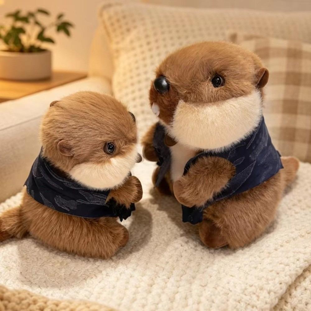 Soft Vest Groundhog Plush Doll Popular Vest Marmot Plush Doll Marmot Plush Toy Home Decor