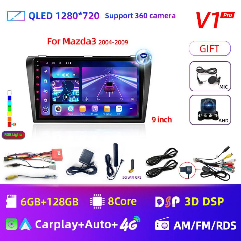 Core Android 13 Carplay for Mazda 3 2004 2005 2006 2007 2008 2009 Car Radio with BOSE Multimedia Player 2 Din Stereo GPS DVD