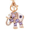 Raffinata Elefante Thailandese Intarsiato con Pietre Preziose Elegante Ciondolo Regalo per Amici Portachiavi Anello Portachiavi Ciondolo per Borsa