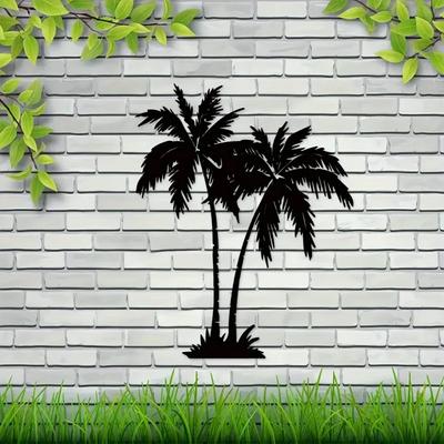 1pc Tropical Palm Tree Metal Wall Art - Outdoor Decor. Palm Leaf Art. Beach House Decor. Banana Plants Decor. Coastal House.