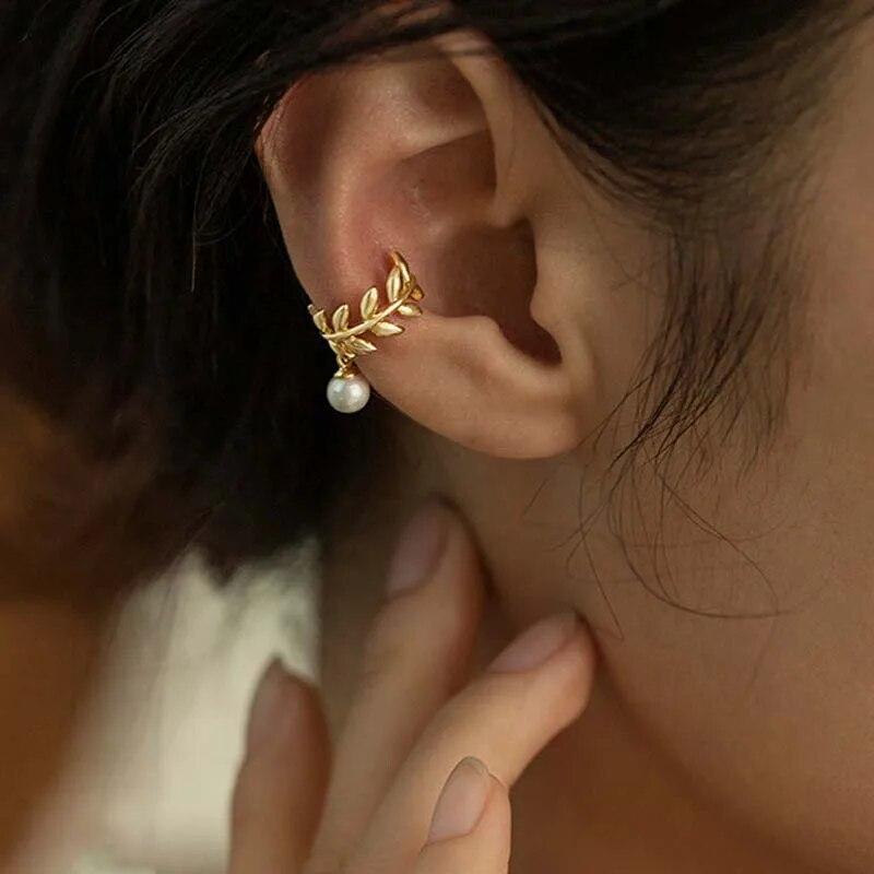Fashion Zircon Double-layer Ear Cuff No Piercing Earring 2023 Trendy Punk Unique Metal Geometric Ear Clip for Women Jewelry
