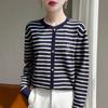 Autumn Women's Fashion Bottoming Striped Knitwear