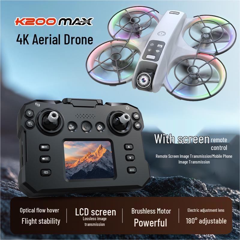 K200 Brushless Drone with HD Screen, Optical Flow, Aerial Photography, and Full Protection Remote Control