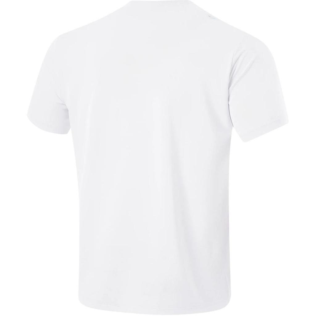 Li Ning Running Series Letter Round Neck Comfortable Breathable Short Sleeve T-Shirt Men Tops Standard-White ATSU201-2