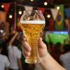 Soccer Trophy Glass Mug Heavy Shaped Pint 400/600ml Capacity Beer Duty Football Cup
