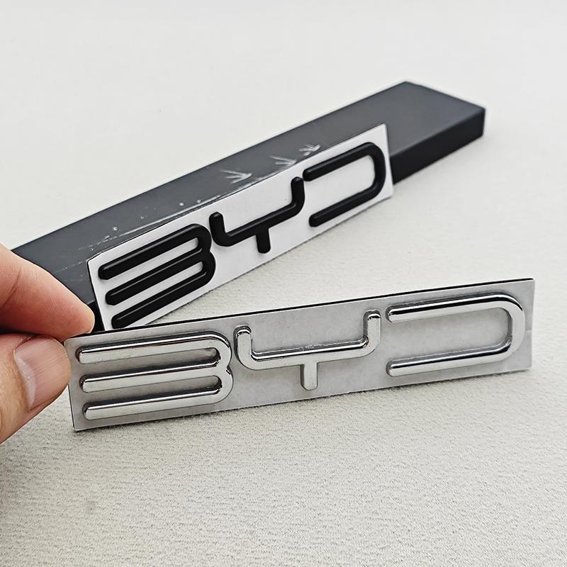 1PC 3D Metal BYD Logo Car Letters Badge Tail Sticker Rear Trunk Emblem For BYD SEAL QIN HAN SONG Plus ATTO3 Auto Accessories