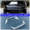 For Toyota Yaris Cross Rear Fog Light Lamp Cover Trim Foglamp Frame Sticker Car Styling Exterior Accessories