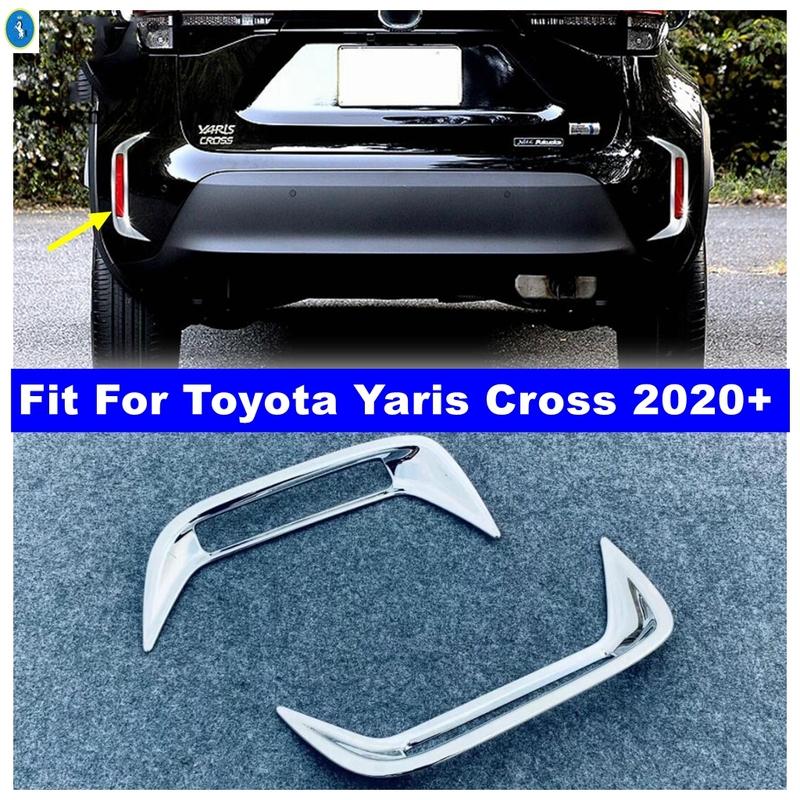For Toyota Yaris Cross Rear Fog Light Lamp Cover Trim Foglamp Frame Sticker Car Styling Exterior Accessories
