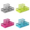 Hollowed-out Pencil Storage Box 3/4 Grid Desk Stationery Organizer  Art Supplies