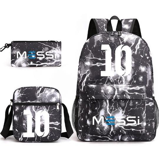Peripheral Printed Schoolbag 3-Piece Pencil Case Shoulder Bag Backpack