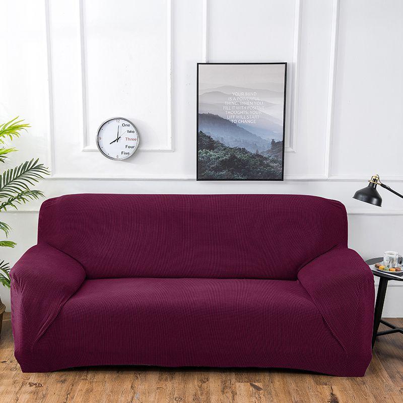 Luxurious Stretch Home Chair Sofa Cover In Solid Color For All Season Comfort
