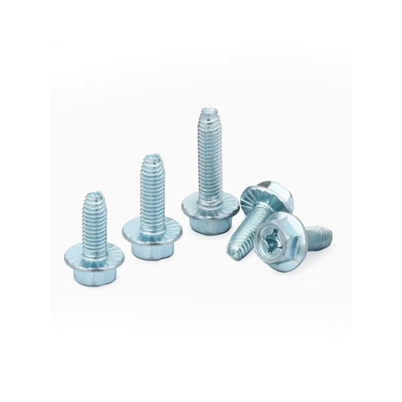 Grade 10.9 Galvanized Hex Flange Anti-slip Self-locking Triangular Thread Self-tapping Screw