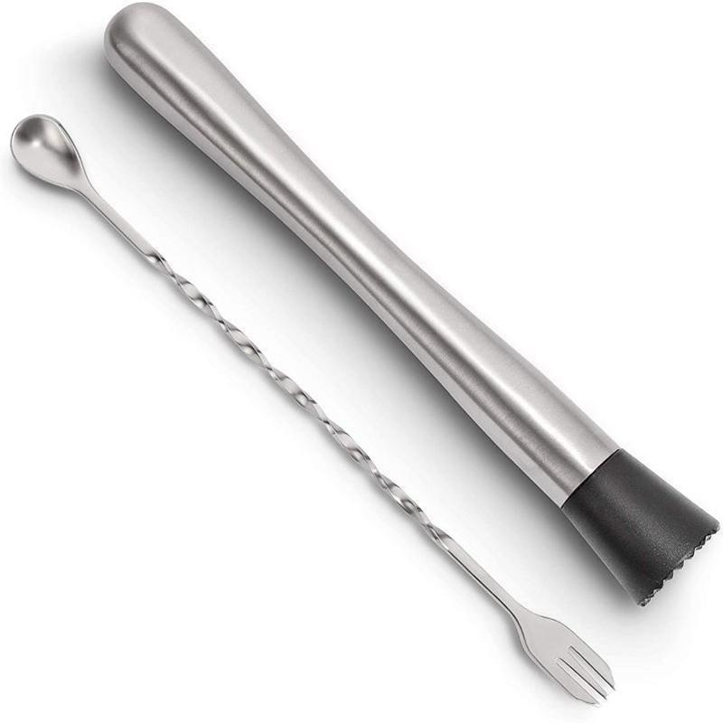 8 Inch Crushed Ice Hammer And Mixing Spoon Stainless Steel Home Bar Bartender Tool Barware Making Cocktail Tool