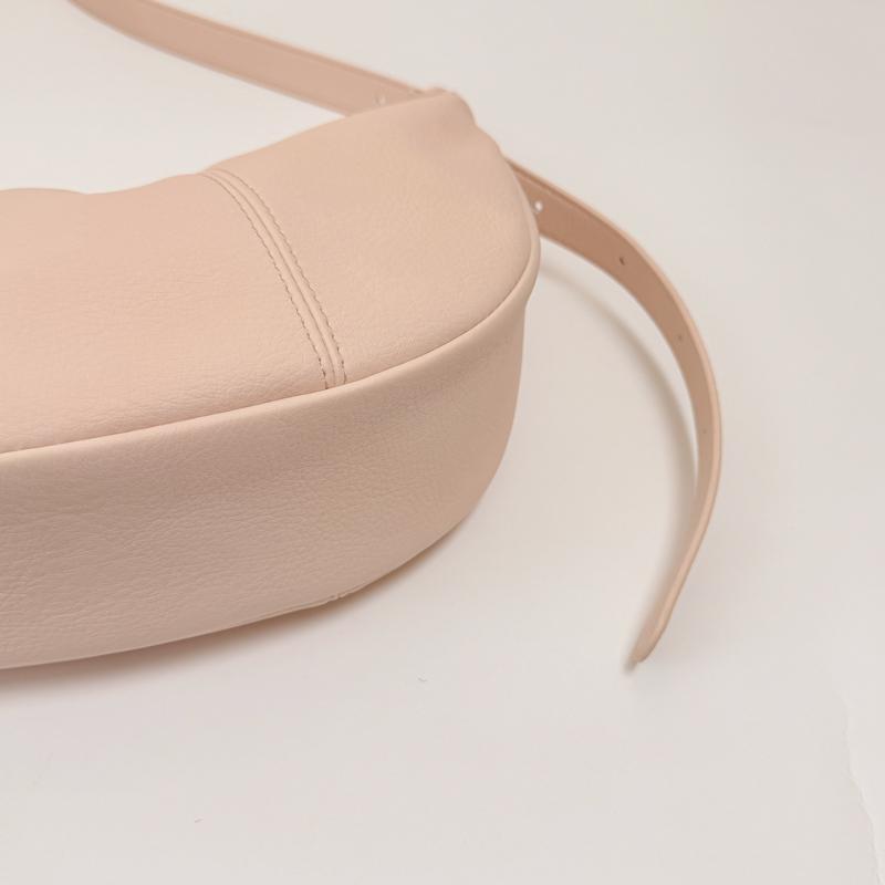 Minimalist Crossbody Bag for Women Soft Leather Shoulder Bag Zip Closure Trendy Hobo Style Handbag