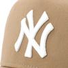 New Era 9FORTY A-Frame Trucker Mesh Cap MLB New York Yankees NY Khaki Beige ONSPOTZ Exclusive Men Women Adjustable Baseball Hat UV Protection