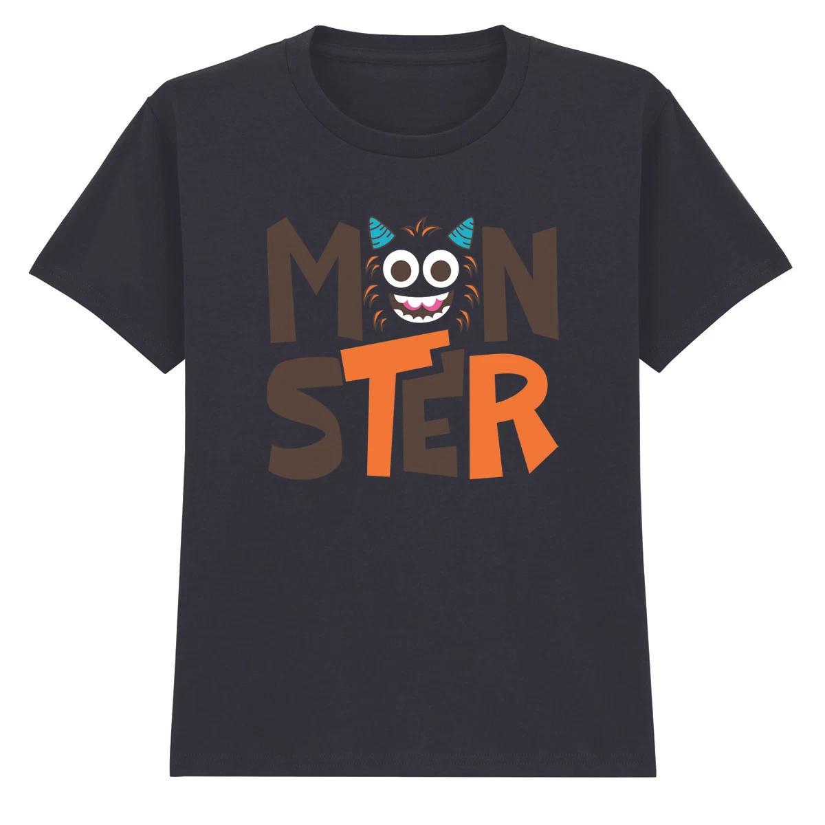 

Monster Cartoon Monster Kids T-Shirt Boys Girls Fun Creature Tee 160