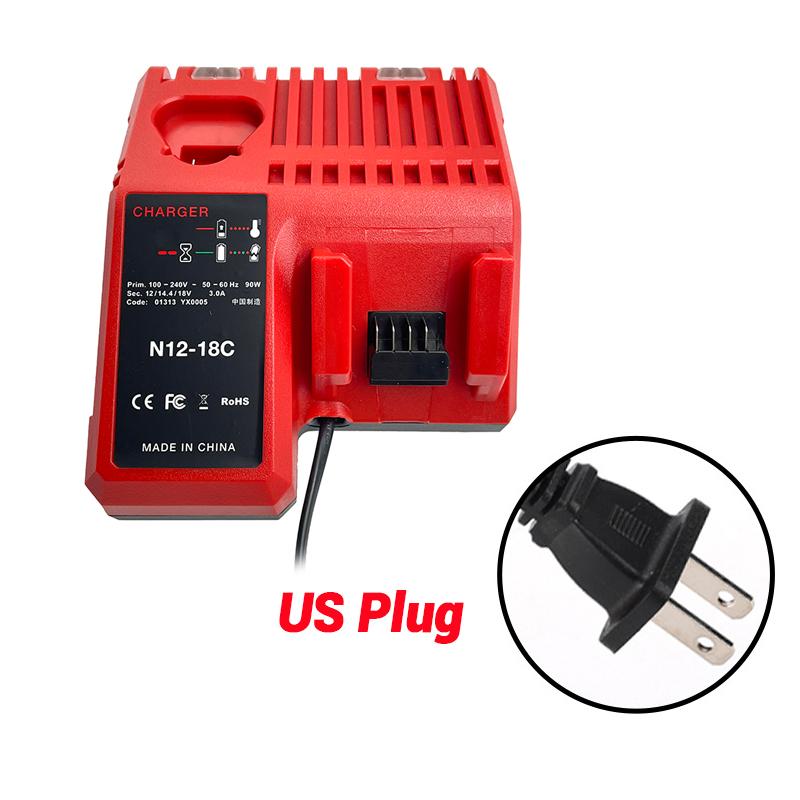 Professional M12-18C Li-ion Battery Charger for Milwaukee 12 V 14.4V 18V C1418C 48-11-1815/1828/1840 M18 M14 M12 Lithium Battery