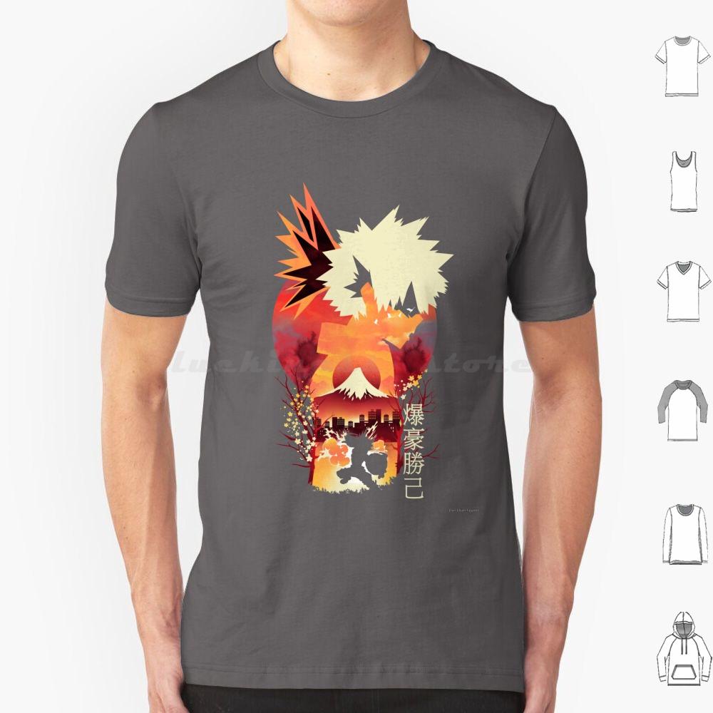 Bakugou Sunset T Shirt Big Size 100 Cotton Anime Manga Artistic Sunset Kawaii Japan Japanese Inspiration Home Hero Titan Tv