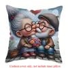 Funny Couple Pillowcase Snoring Old Man  Angry Wife Cushion Cover Cartoon Sleep Humor Home Decor Novelty Gift