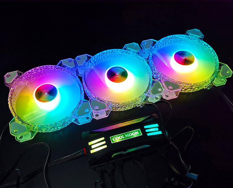 5V 3-pin ARGB Sync Fan Controller with PWM Temperature Control & Wireless Remote