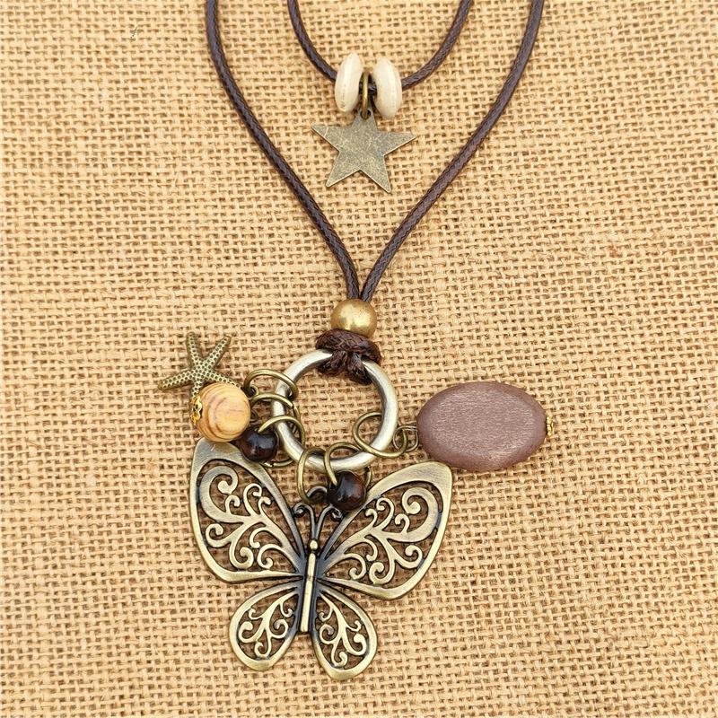 

DIMANAF 2023 Four Seasons Retro Long Long Универсальный Этнический Стиль Простой Художественный Кулон Регулируемая Мода Аксессуаров Одежды И Подвесок