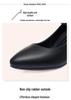Women's Soft Sole Chunky Heel, Round Toe Leather Shoes - Spring/Autumn 2026, Single Buckle, Medium Heel