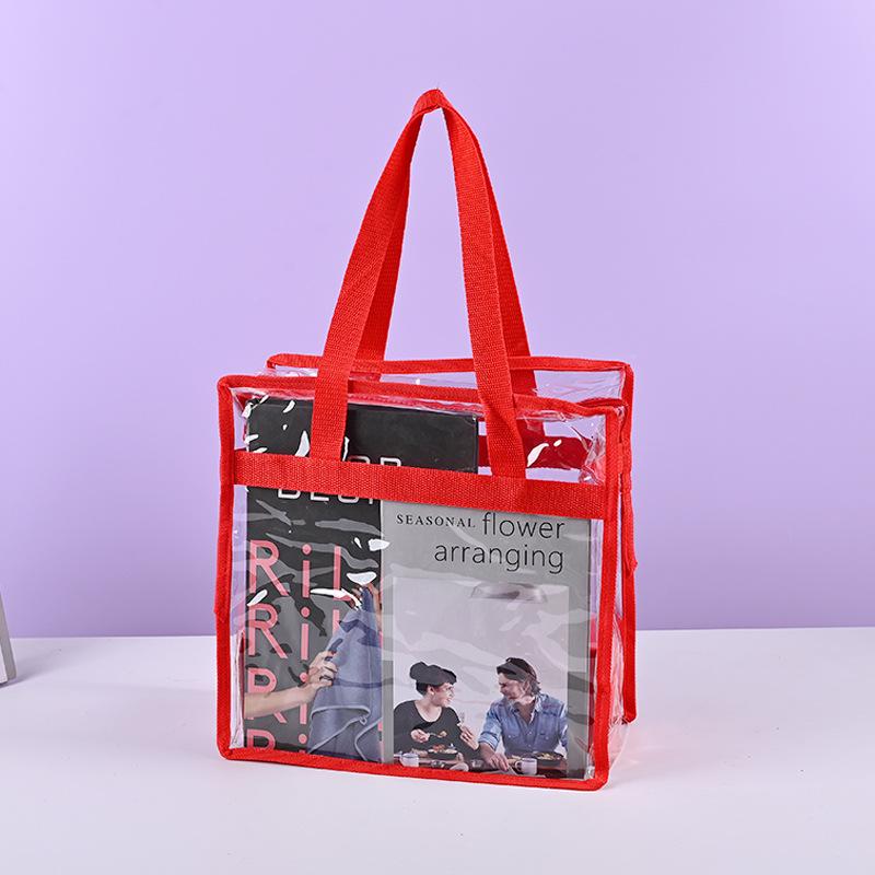 PVC Transparent Zipper Tote Bag - Custom Makeup & Toiletries Waterproof Travel Bag