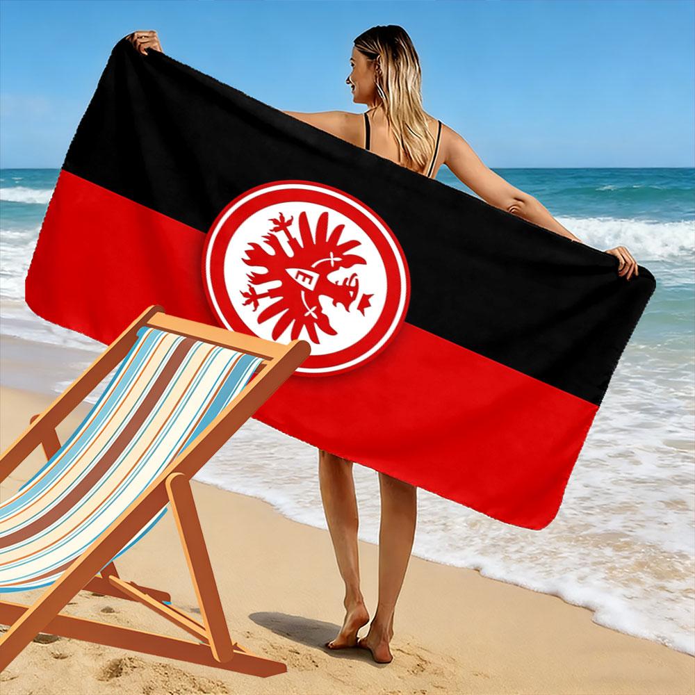 Kühles Adler-Emblem-Print Strandtuch, schnell trocknend, geeignet für Reisen, Outdoor-Sport, Joggen, den Strand und Schwimmen, Geschenk