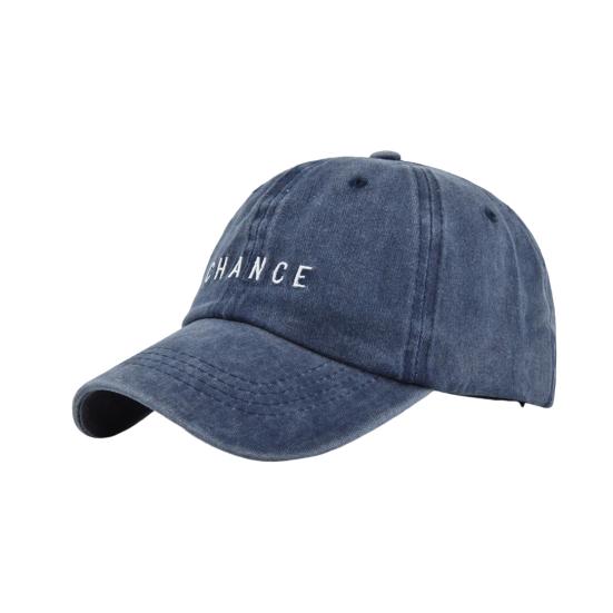 Unisex-Baseballkappe, Stickerei, verwaschen, Used-Look, lange Krempe, verstellbares Loch für Pferdeschwanz, UV-Schutz, Sonnenschutz, leichte Schirmmütze für Erwachsene im Freien