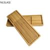 NLSLASI Natural Bamboo Tea Tray Rectangle Tea Accessories Chinese Style Tea Table Tea Tray Household Portable Tea Tray