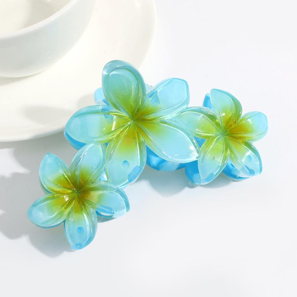 Korean Candy Color Flower Hair Claw Women Girls Flowers Shark Clip Sweet Large Gradient Crab Clamp Barrettes Hair Accessories