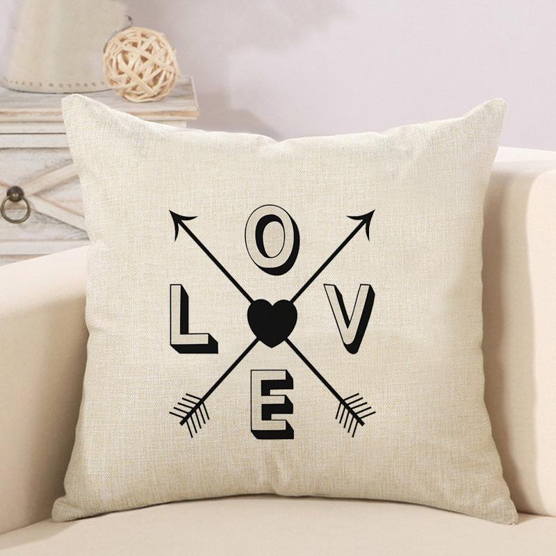 Creative life letter hug pillowcase home decoration car sofa cushion set outdoor products