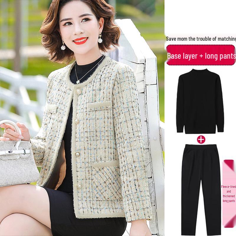 Hengyuanxiang Herbst 2025 Stilvolle Jacke für Frauen mittleren und höheren Alters