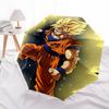 Personaggio dei cartoni animati pattern Goku, ombrello pieghevole automatico, design portatile e pieghevole, 8 stecche, un regalo di Natale o di compleanno.