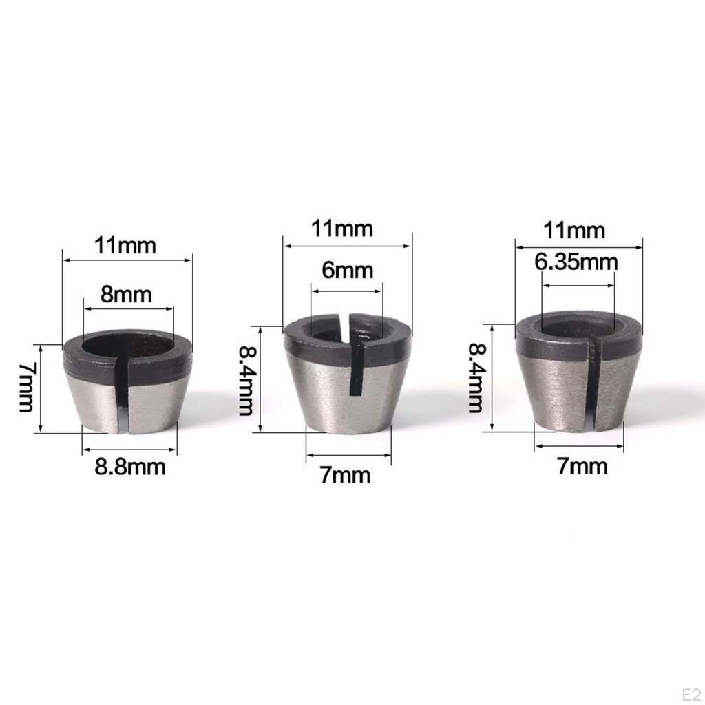 3 Pieces Collet Chuck Adapter Engraving Machine Tool for