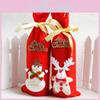 Deluxe Xmas Santa Wine Bottle Bag Cover For Holiday Table Festivities