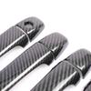 Door Handle Cover For Toyota Prius XW30 30 Zvw30 Zvw35 2010~2015 Carbon Fiber Car Pad Sticker Overlay Styling Accessories