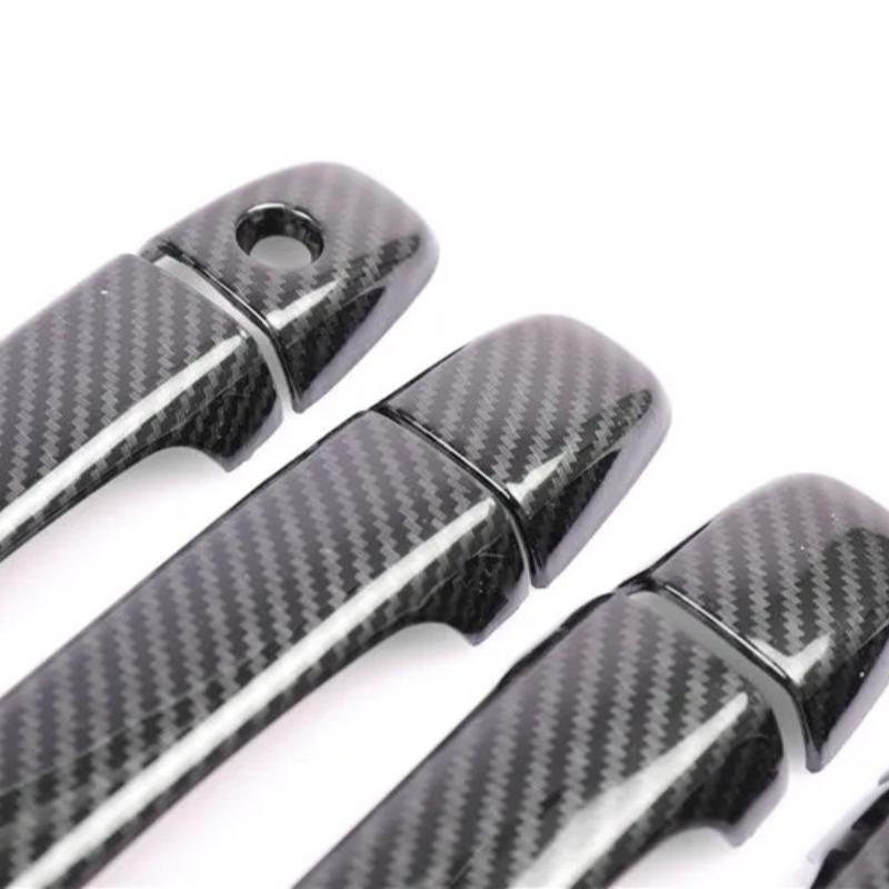 Door Handle Cover For Toyota Prius XW30 30 Zvw30 Zvw35 2010~2015 Carbon Fiber Car Pad Sticker Overlay Styling Accessories