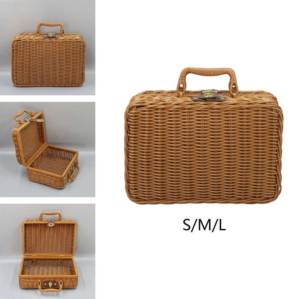 Chic Woven Storage Basket Travel Organizer for Beauty Essentials