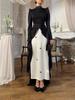 2025 Euro-American Slim-Fit Color-Block Evening Gown with Train