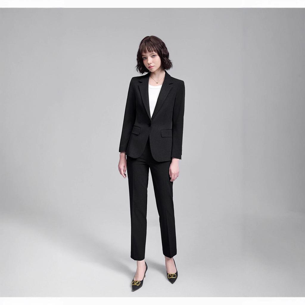 2025 Autumn/Winter Women's Korean-Style Tailored Commuter Suit Set: Elegant, Waist-Slimming, OL Fashion