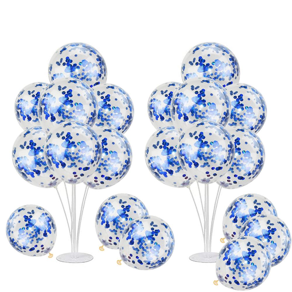 2 Set Kit Supporto per Palloncini, con 20 palloncini, Porta Bastoncini per Palloncini con Base per Tavolo Decorazioni per Festa di Laurea Compleanno Rivelazione di Genere