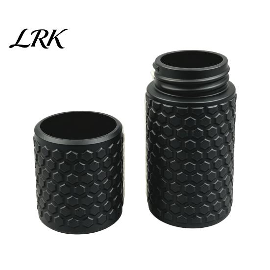 Portable Cotton Swab Case 3D Printed Storage Box, Mini Dustproof Spiral Cap Compact Personal Care Organizer, Honeycomb Appearance Container for Travel